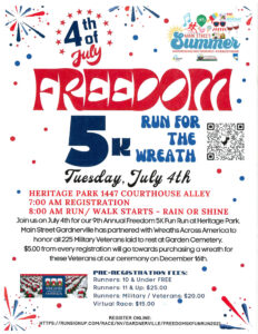 July 4 Freedom 5K poster