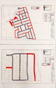 Arbor Gardens alleys, Stodick Lane and Apollo slurry seal map - June 27, 2023